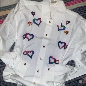 Escada VINTAGE Heart ❤️ Button Up Shirt